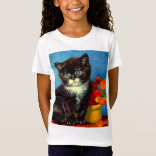 Van Gogh Tuxedo Cat T-Shirt