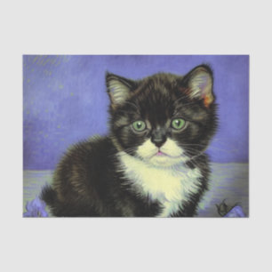 Van Gogh Tuxedo Kitten Seidenpapier