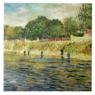 Van Gogh Ufer der Seine (F293) Fine Art Fliese