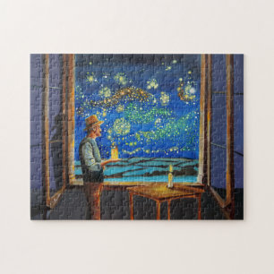 Van Gogh und die sternigen Nachtfechten Puzzle