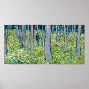 Van Gogh - Unterholz mit zwei Figuren Poster