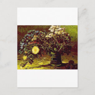 Van Gogh Vase blüht Blume Vintage Malerei Postkarte