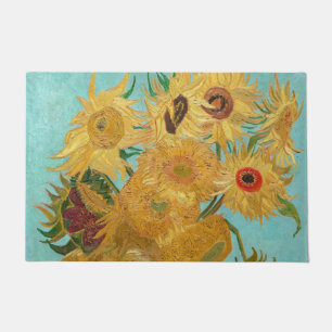 Van Gogh - Vase mit 12 Sonnenblumen Fußmatte