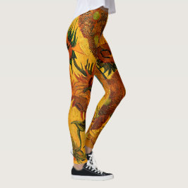 Van Gogh - Vase mit 15 Sonnenblumen Leggings