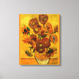 Van Gogh - Vase mit 15 Sonnenblumen Leinwanddruck