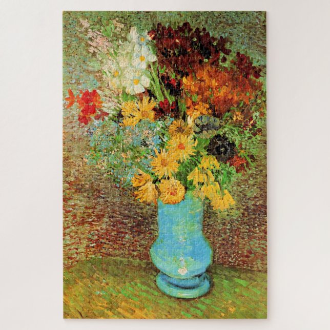 Van Gogh - Vase mit Daisies, Anemones, Puzzle (Vertikal)