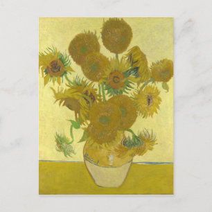 Van Gogh Vase mit fünfzehn SonnenblumengalerieHD Postkarte