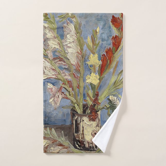 Van Gogh Vase mit Gladioli und China Asters Handtuch (Handtuch)