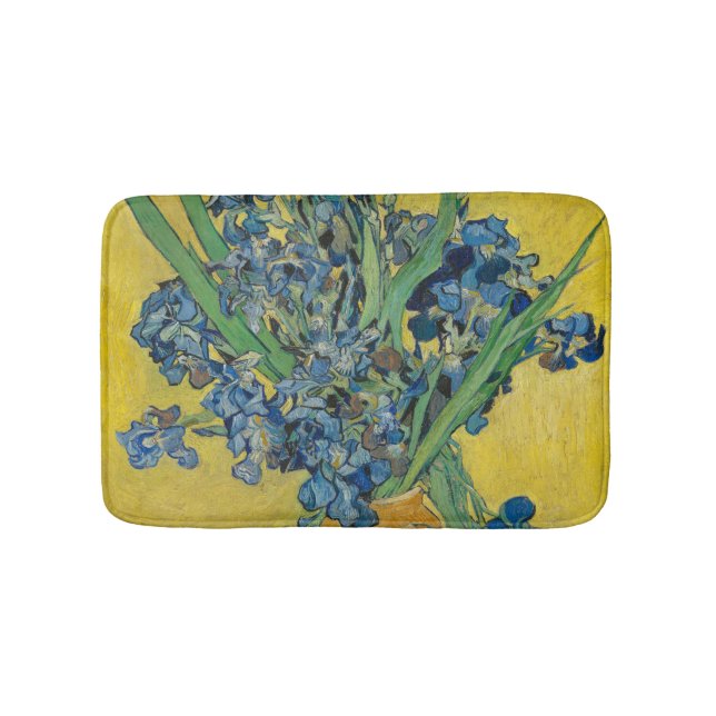 Van Gogh Vase mit Ire Classic Impressionismus Badematte (Vorderseite)