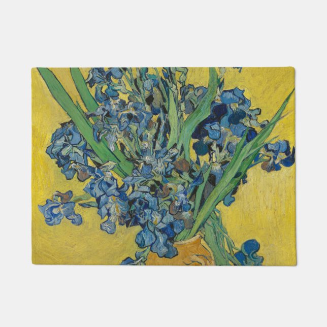 Van Gogh Vase mit Ire Classic Impressionismus Fußmatte (Vorderseite)