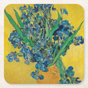 Van Gogh Vase mit Ire Classic Impressionismus Rechteckiger Pappuntersetzer