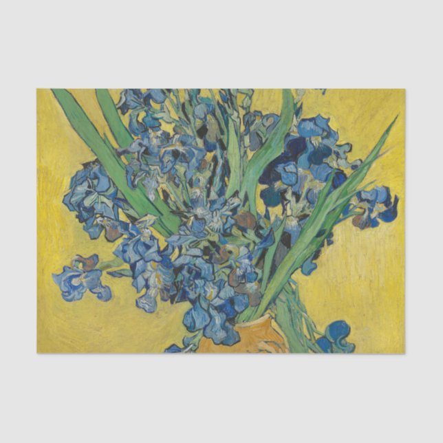Van Gogh Vase mit Ire Classic Impressionismus Seidenpapier (Vorderseite)