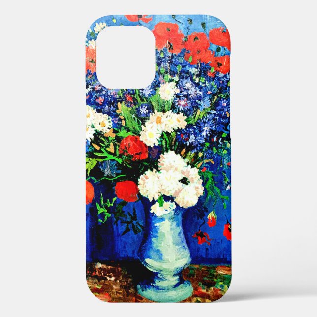 Van Gogh - Vase mit Kornblumen und Pflaumen Case-Mate iPhone Hülle (Rückseite)