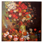 Van Gogh - Vase mit Pflücken, Kornblumen, Peonies Fliese<br><div class="desc">Van Gogh Gemälde,  Vase mit Pfefferkuchen,  Kornblumen,  Peonies und Chrysanthemen.</div>