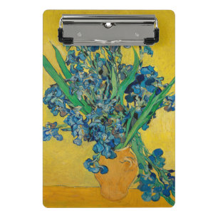 Van Gogh Vase mit Schwertlilien Klassischer Impres Mini Klemmbrett