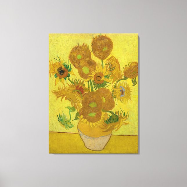 Van Gogh Vase mit vierzehn Sonnenblumen Leinwanddruck (Vorderseite)