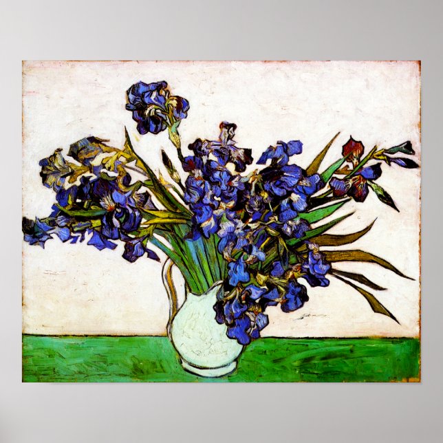 Van Gogh Vase von Irises Poster (Vorne)