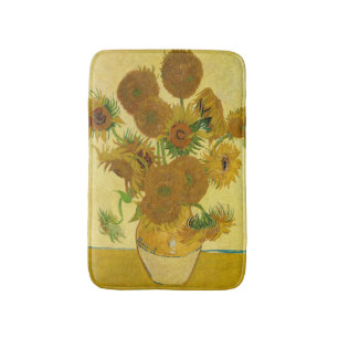 Van Gogh - Vasen mit 15 Sonnenblumen Badematte