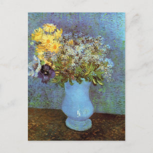 Van Gogh - Vasen mit Flieder, Margeriten und Anemo Postkarte