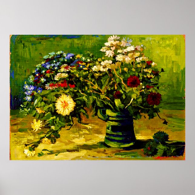 Van Gogh Vasen mit Gänseblümchen Poster (Vorne)