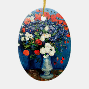 Van Gogh - Vasen mit Mohnblumen, Keramik Ornament