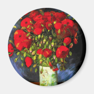 Van Gogh Vasen Mit Roten Mohn Magnet