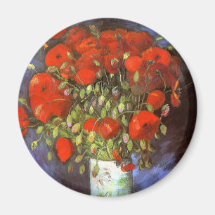 Van Gogh: Vasen mit roten Mohnblumen Magnet
