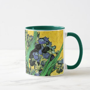 Van Gogh - Vasen mit Schwertlilien Gelber Hintergr Tasse