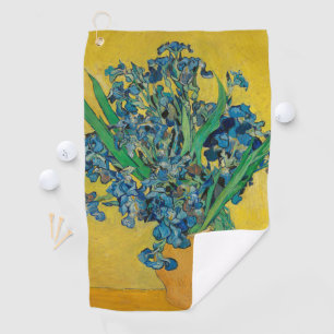 Van Gogh Vasen mit Schwertlilien Klassischer Impre Golfhandtuch