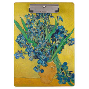 Van Gogh Vasen mit Schwertlilien Klassischer Impre Klemmbrett