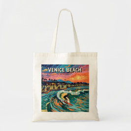 Van Gogh Venice Beach Surfing California Retro Tragetasche