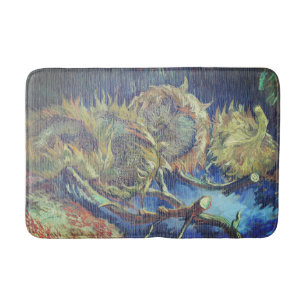 Van Gogh Vier verwelkte Sonnenblumen Badezimmertep Badematte