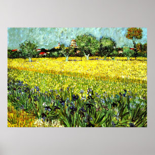 Van Gogh - View of Arles with Irises, 1888 Poster