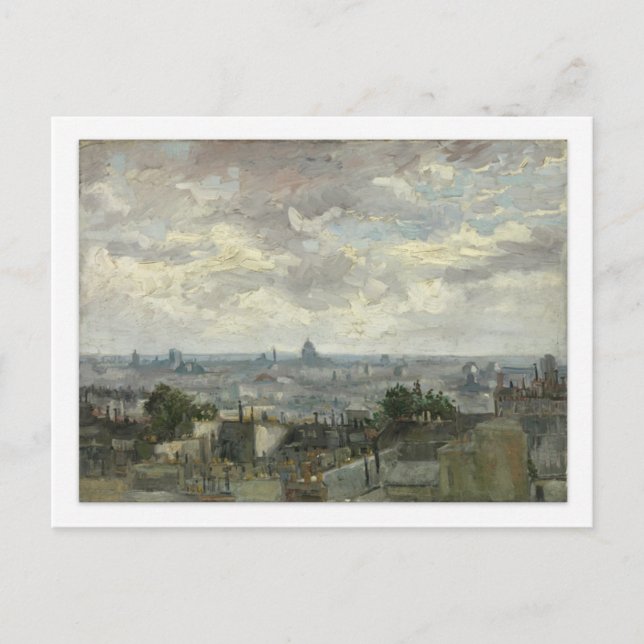 Van Gogh View of Paris Post Card Postkarte (Vorderseite)