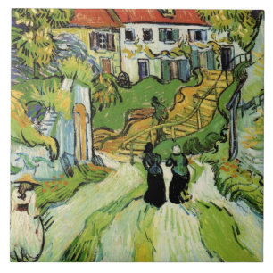 Van Gogh - Village Street and Steps in Auvers Fliese