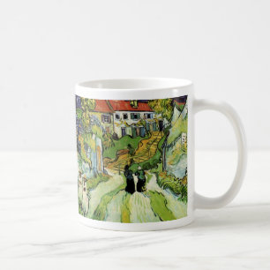Van Gogh Village Street und Steps Auvers, Figures Kaffeetasse