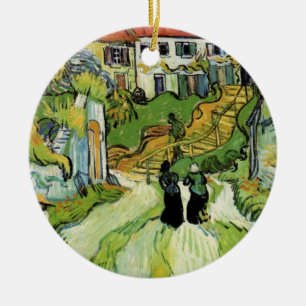 Van Gogh Village Street und Steps Auvers, Figures Keramikornament