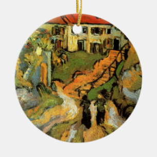 Van Gogh Village Street und Steps Auvers, Figures Keramikornament