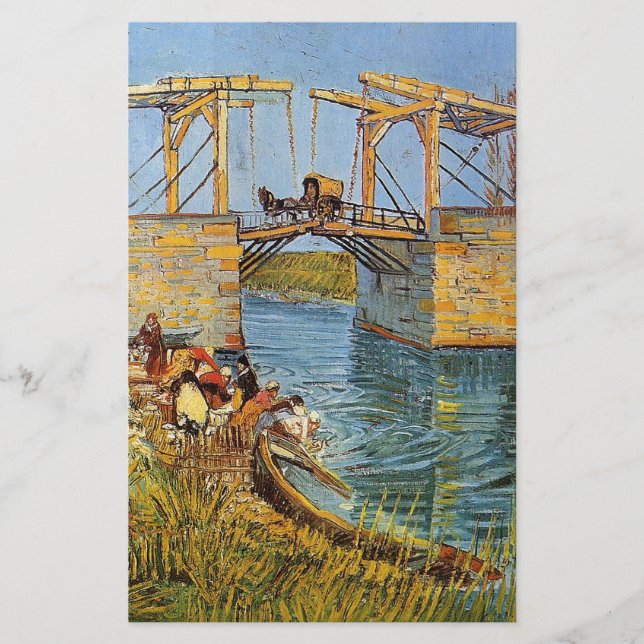 Van Gogh Vincent - die Langlois Brücke Briefpapier (Vorderseite)