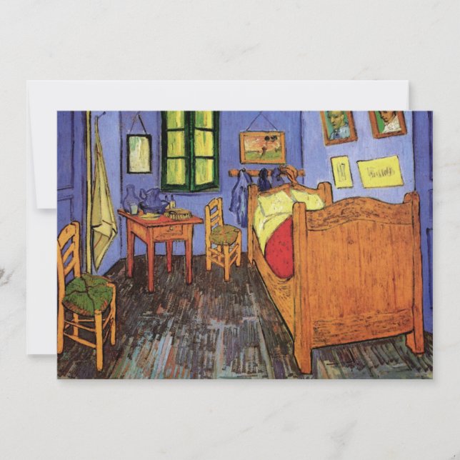 Van Gogh Vincent's Bedroom in Arles, Housewarming Einladung (Vorderseite)