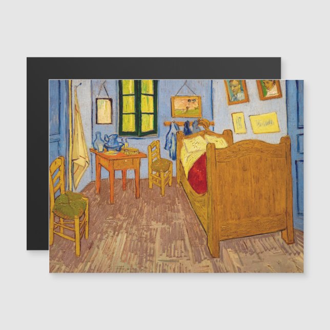 Van Gogh - Vincent's Bedroom Magnetic Card Magnetkarte (Vorne/Hinten)