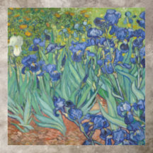 Van Gogh Vintag Blue Irises Green Foliage