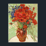 Van Gogh Vintag Floral Still Life Daisies Poppies Postkarte<br><div class="desc">Das ist das Ölgemälde "Still Life with Daisies and Poppies",  das 1890 von dem niederländischen postimpressionistischen Künstler Vincent Willem van Gogh (1853-1890) entworfen wurde. Es ist unsere Fine Art Series Nr. 246.</div>