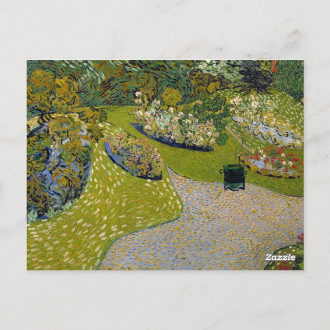 Van Gogh Vintag Garden in Auvers Postkarte (Rückseite)