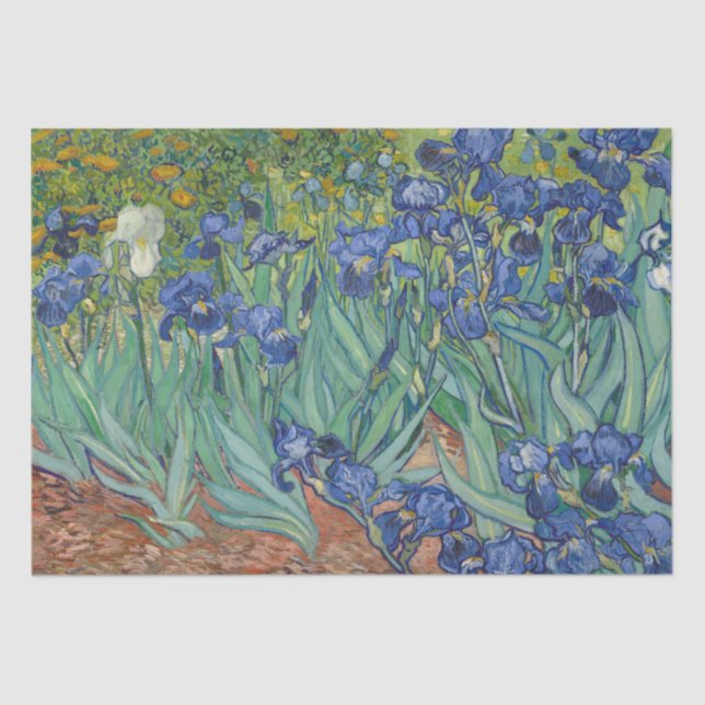 Van Gogh Vintag Irises    Seidenpapier (Vorderseite)