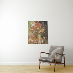 Van Gogh Vintag Peonies und Chrysanthemums Wandteppich