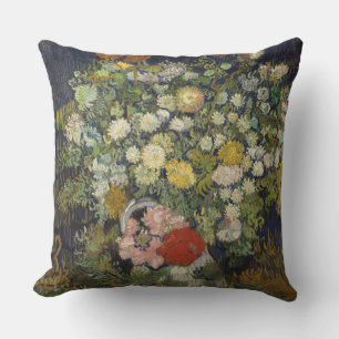 Van Gogh Vintage Blumenstrauß in einer Vase Kissen