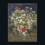 Van Gogh Vintage Bouquet von Blume in einer Vase Postkarte<br><div class="desc">Ein wunderschöner Ausdruck von "Bouquet der Blume in einer Vase" | Vincent van Gogh | Erdöl auf Leinwand | ca. 1890 | Aktuelle Lage des ursprünglichen Metropolitan Museum of Art, New York. Vincent van Gogh (1853 - 1890) war ein niederländischer postimpressionistischer Maler, der in etwas mehr als einem Jahrzehnt etwa...</div>
