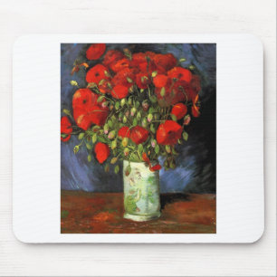 Van Gogh Vintage-Gemälde Blüten Vasen Blumen Mousepad