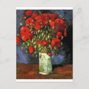 Van Gogh Vintage-Gemälde Blüten Vasen Blumen Postkarte